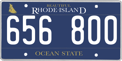 RI license plate 656800
