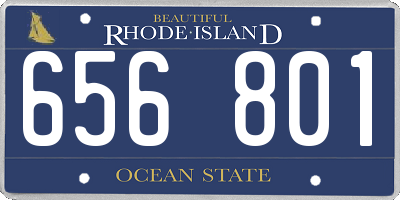RI license plate 656801