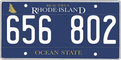 RI license plate 656802