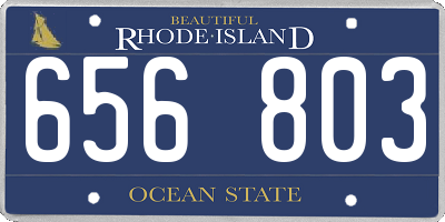 RI license plate 656803