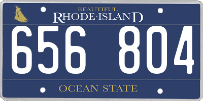 RI license plate 656804