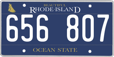 RI license plate 656807