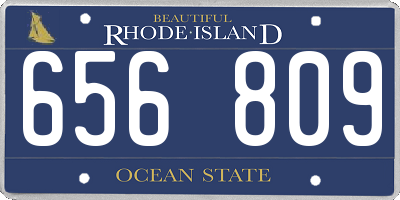 RI license plate 656809