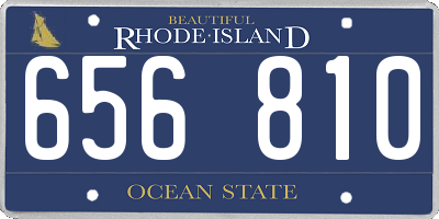 RI license plate 656810