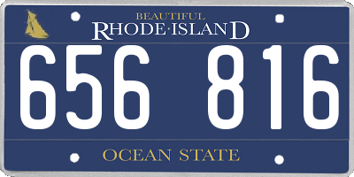 RI license plate 656816