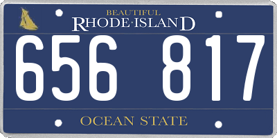 RI license plate 656817