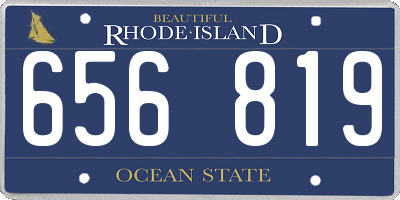RI license plate 656819