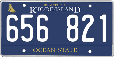 RI license plate 656821