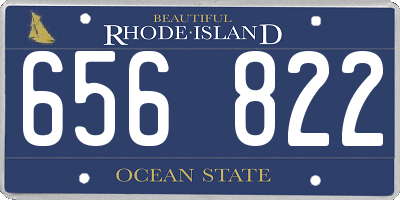 RI license plate 656822
