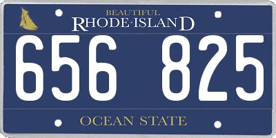 RI license plate 656825