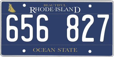 RI license plate 656827