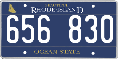 RI license plate 656830