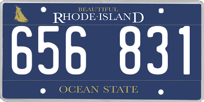 RI license plate 656831