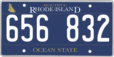 RI license plate 656832