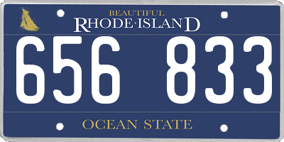 RI license plate 656833