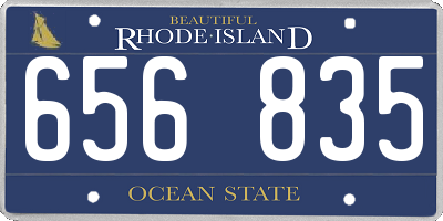 RI license plate 656835