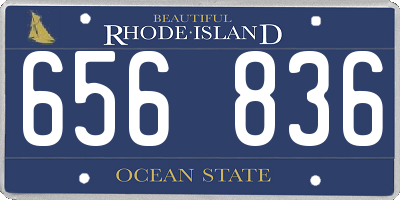 RI license plate 656836