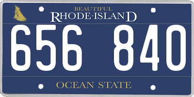 RI license plate 656840