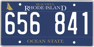 RI license plate 656841