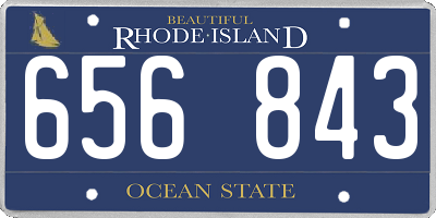 RI license plate 656843
