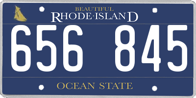 RI license plate 656845