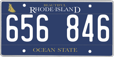 RI license plate 656846