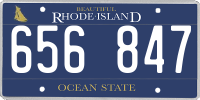 RI license plate 656847