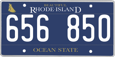 RI license plate 656850