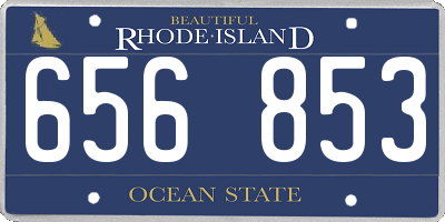 RI license plate 656853
