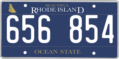 RI license plate 656854