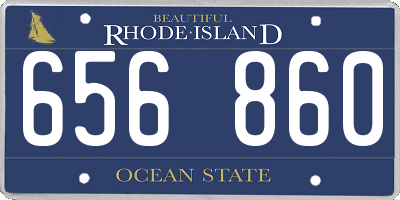 RI license plate 656860