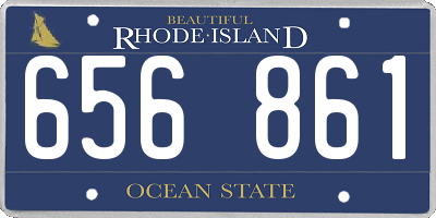 RI license plate 656861