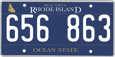 RI license plate 656863
