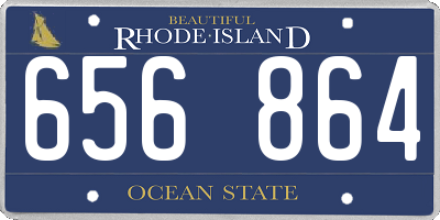 RI license plate 656864