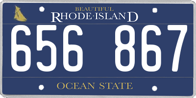 RI license plate 656867