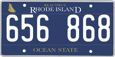 RI license plate 656868