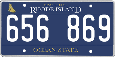 RI license plate 656869