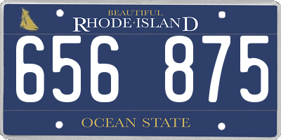 RI license plate 656875