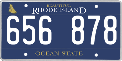 RI license plate 656878