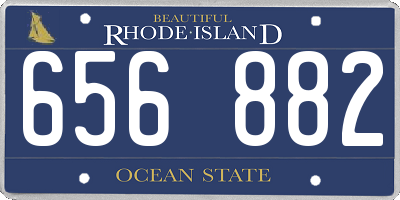 RI license plate 656882