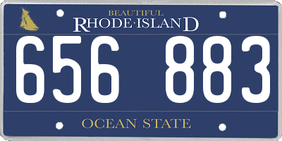 RI license plate 656883