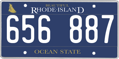 RI license plate 656887