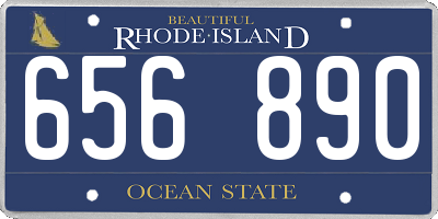 RI license plate 656890