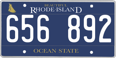 RI license plate 656892