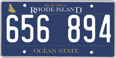 RI license plate 656894