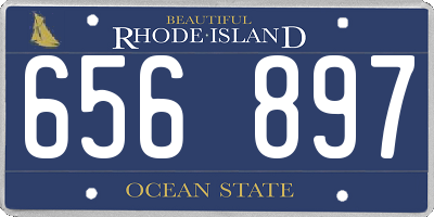 RI license plate 656897