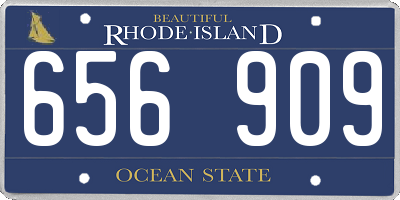 RI license plate 656909