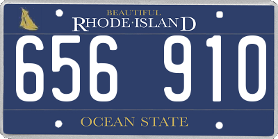 RI license plate 656910