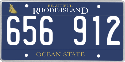 RI license plate 656912