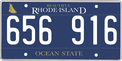 RI license plate 656916
